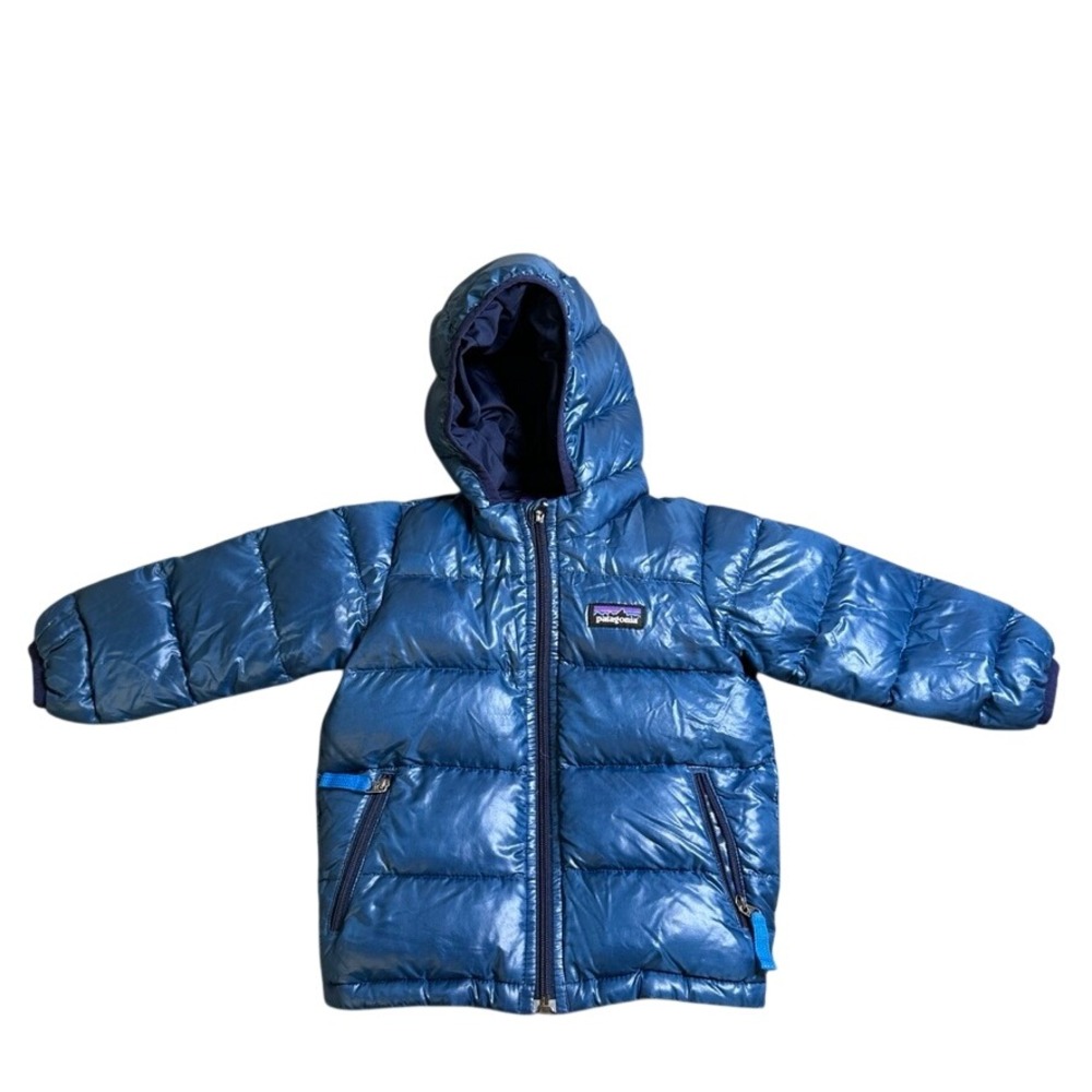 Patagonia Baby Down Sweater Hoody 12M Blue Puffer Jacket 60491FA14